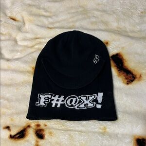 Fox Black Graphic Beanie